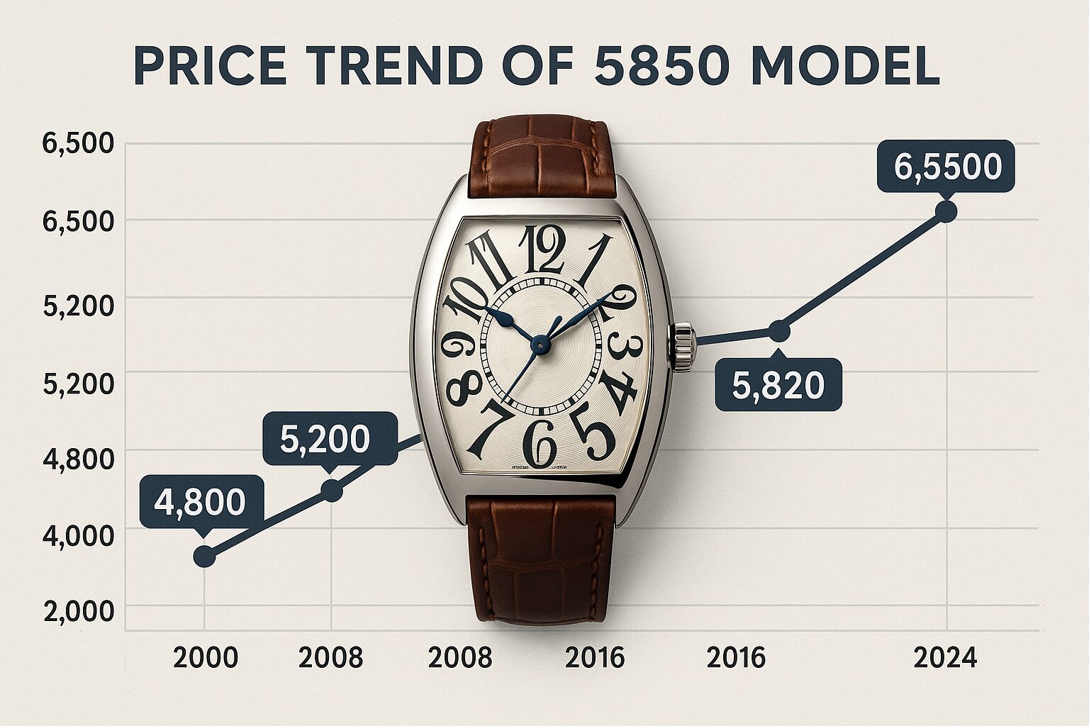 5850モデルの定価と価格推移の変化