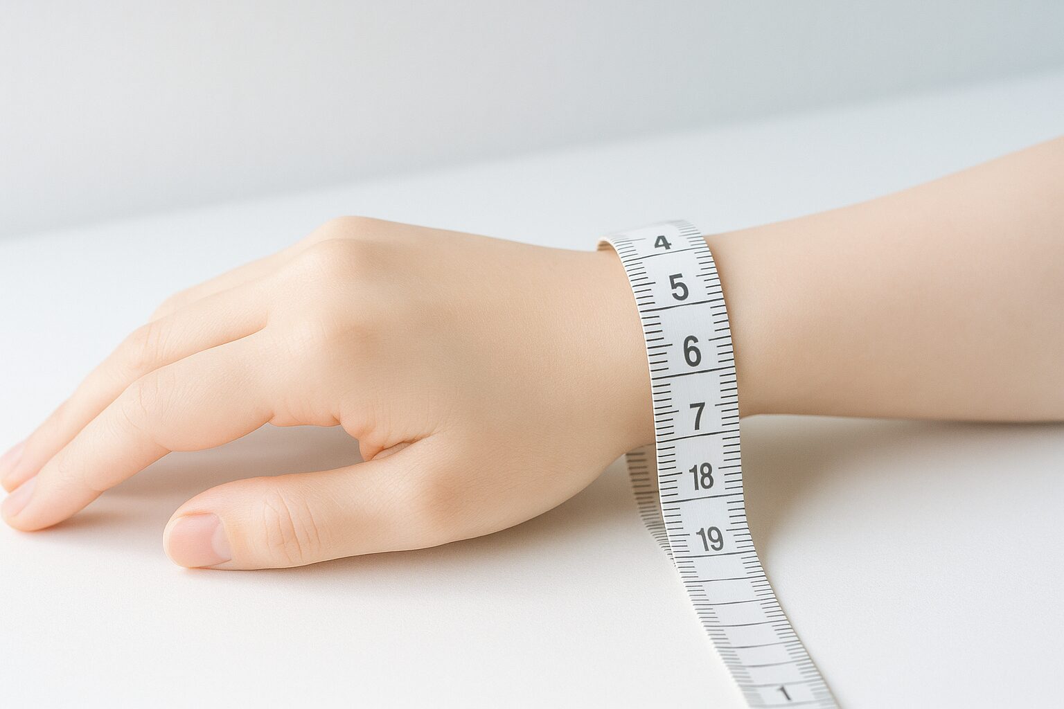 作業前の腕周り測定法