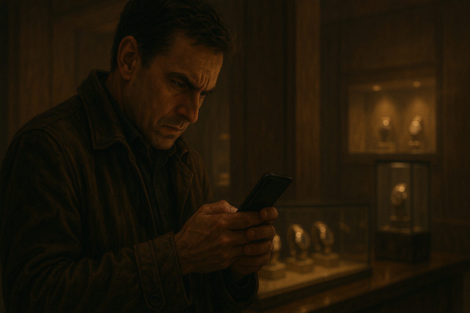 店頭でスマホを絶えず操作する転売ヤーの行動パターン