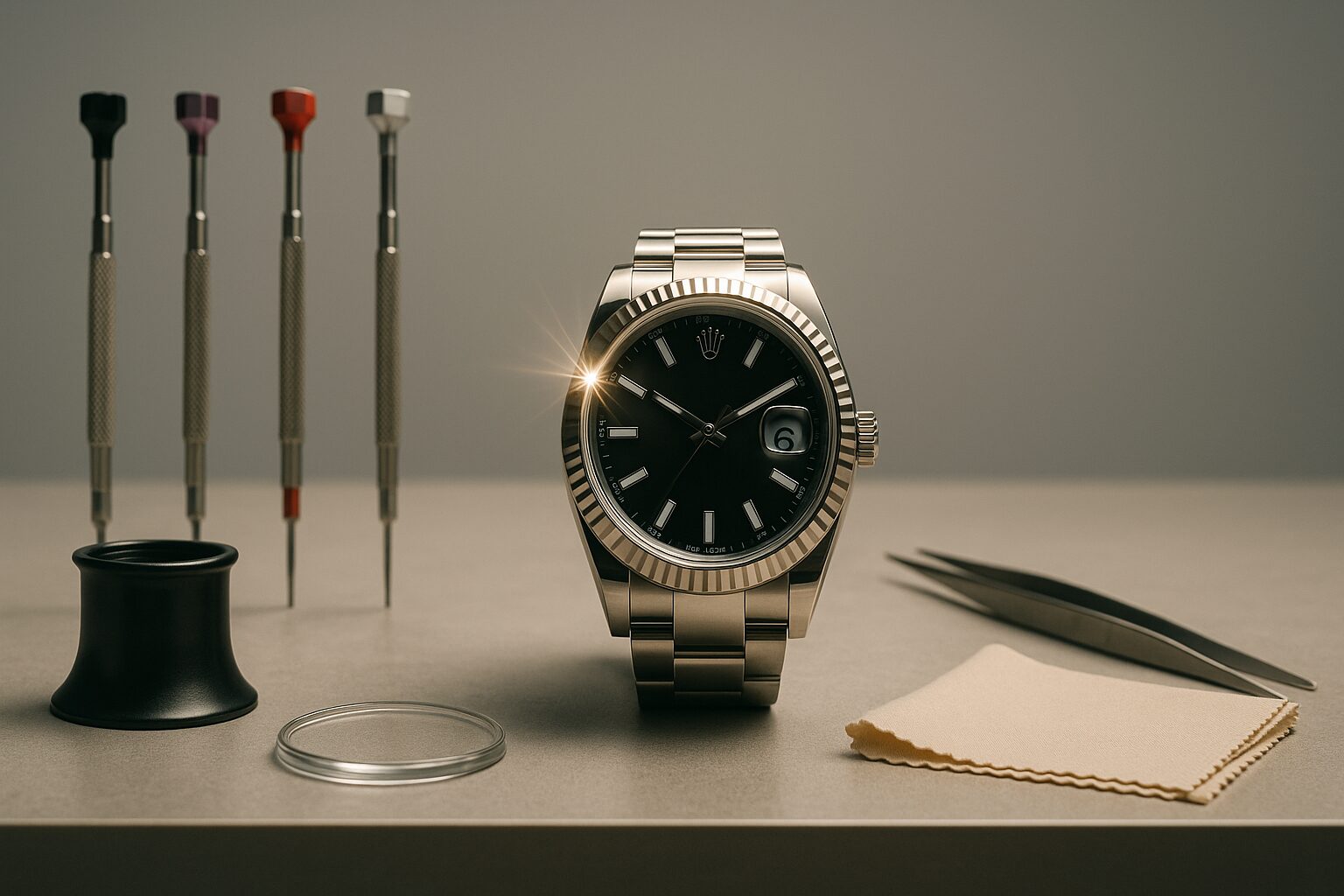 正規店ロレックスのガラス交換費用