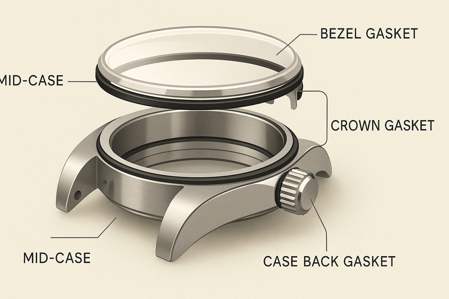 ミドルケース構造と防水性