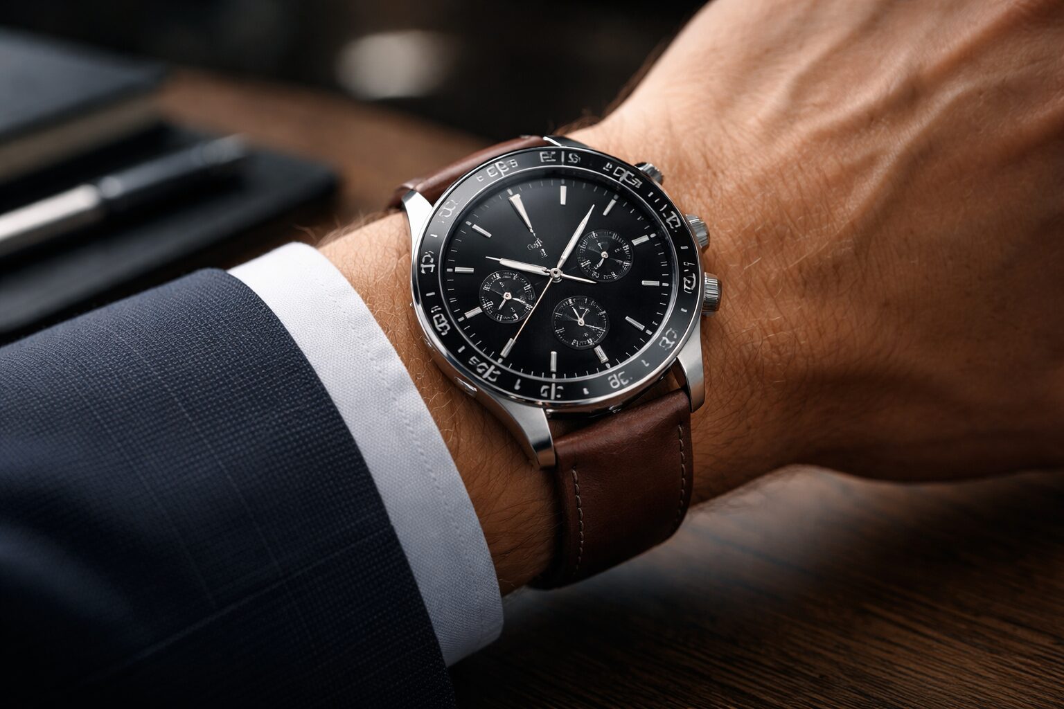 かっこいいアナログ定番文字盤