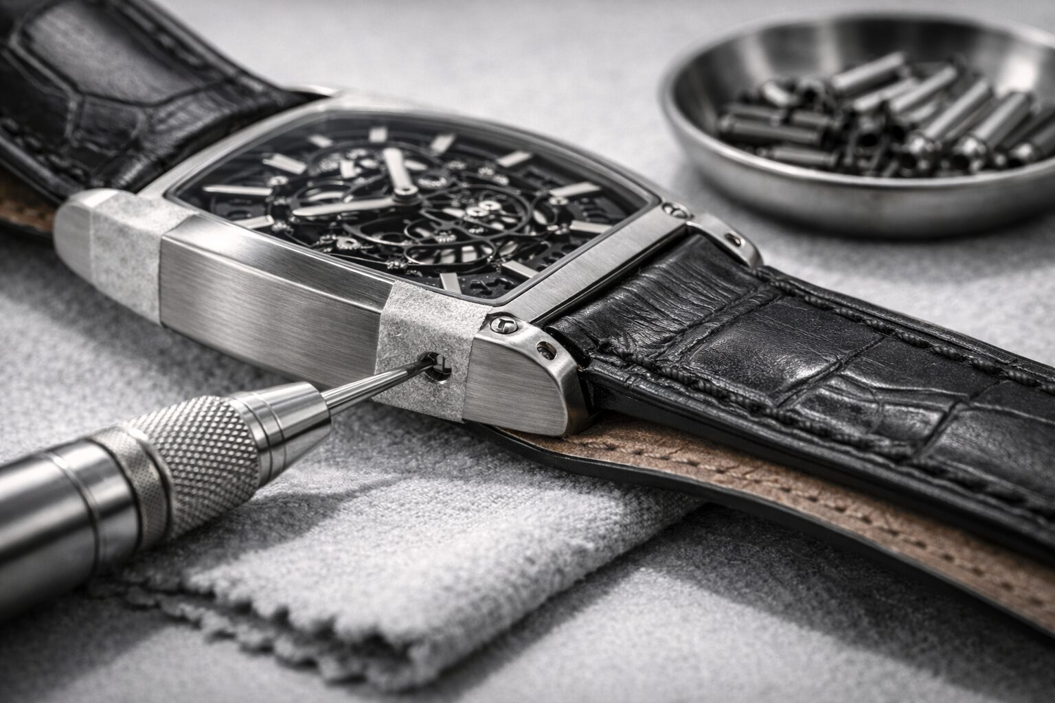 ネジ留めは精密ドライバー