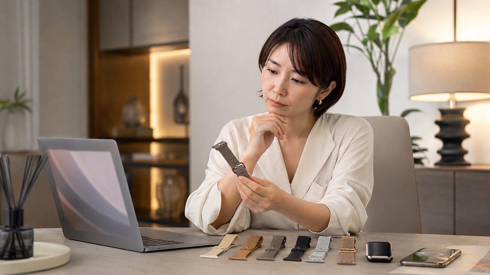 ロエベ風アップルウォッチバンドを通販で比較する日本人女性