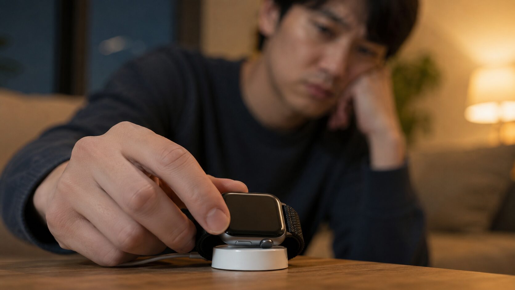 仕事や運動でアップルウォッチを日常使いする日本人女性と実用寿命のイメージ